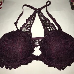 Detailed maroon Pink VS bra